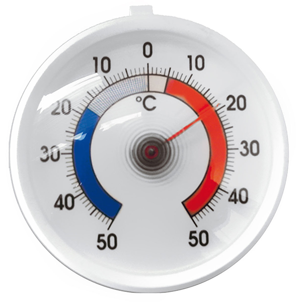 Термометр для холодильника (1C и 30-30); пластик; длина=65, ширина=55 мм; белый