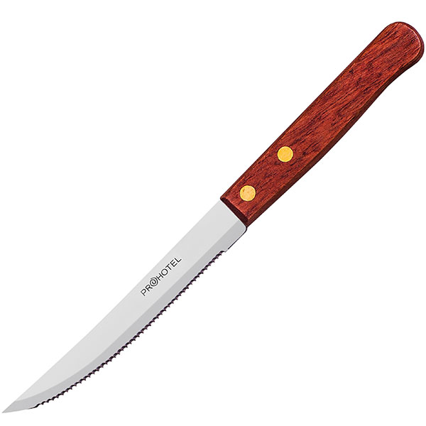Нож для стейка «Проотель»  сталь нержавеющая, дерево  L=11см Yangdong