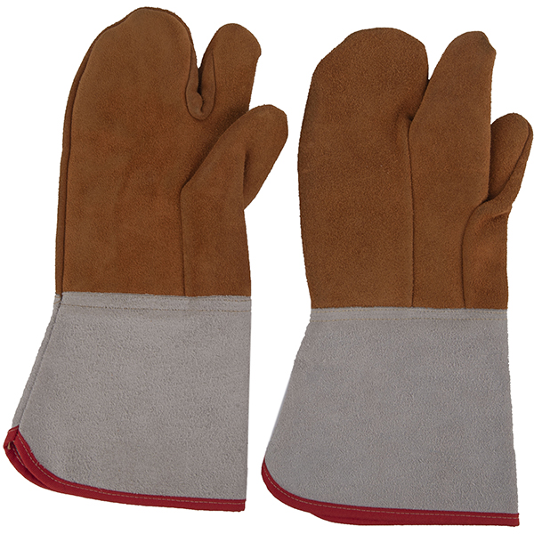 Перчатки термоустойчивые на 3 пальца (пара); термоустойчивые; высота=1.5, длина=35, ширина=15 см.; серый, красный