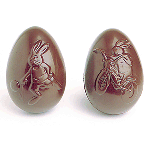 Форма для шоколада «Яйцо с кроликом» [3шт]  поликарбонат  H=28,L=82,B=56мм MATFER