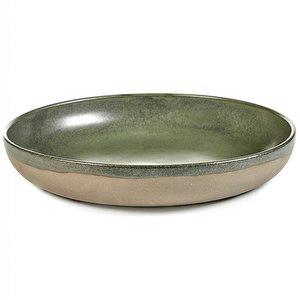 Блюдо глубокое «Серфис»; керамика; D=320,H=55мм; зеленый 