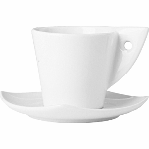 Блюдце чайное «Элегант»; материал: фарфор; диаметр=15.5 см.; белый