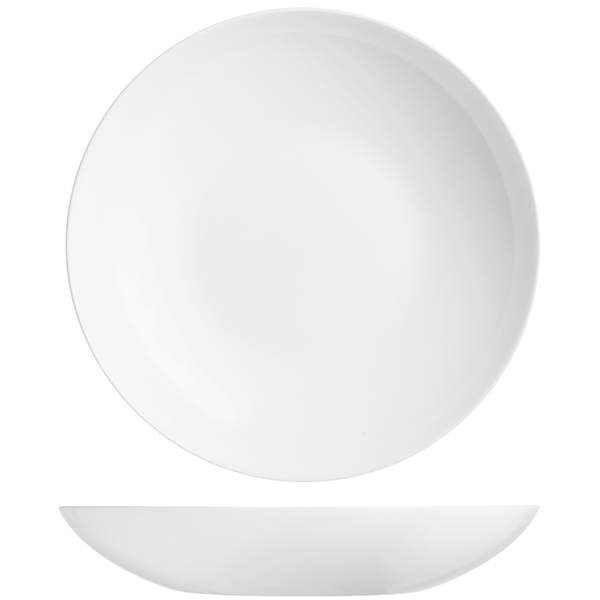 Тарелка глубокая «Зеникс»; зеникс; 1200мл; D=26,H=3.7см; белый