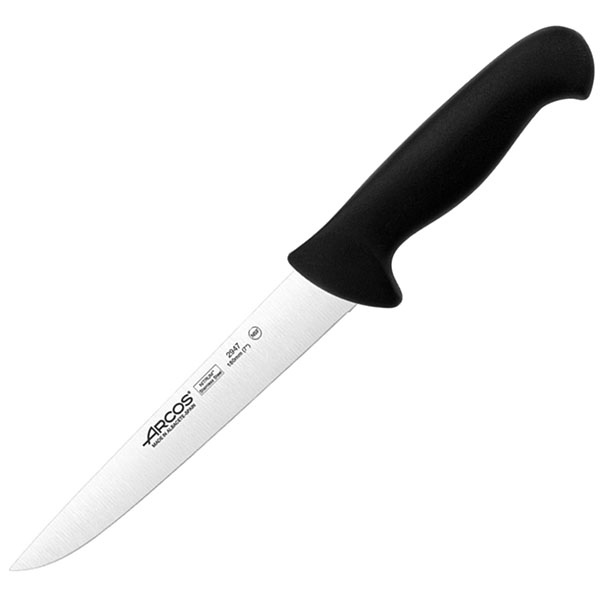 Нож для мяса «2900»; сталь нержавеющая,полипропилен; L=18см; черный