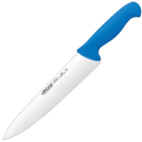 Нож поварской «2900»; сталь нержавеющая,полипропилен; L=25см; синий