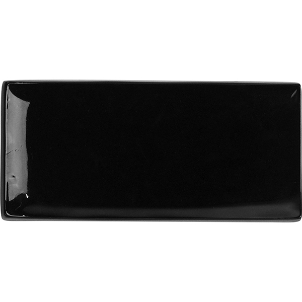Тарелка для суши «Кунстверк»; материал: фарфор; высота=1.8, длина=24, ширина=11 см.; цвет: черный