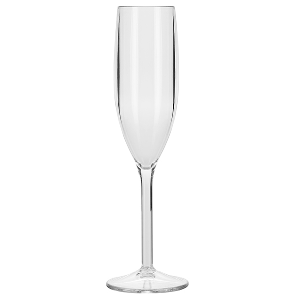 Бокал для шампанского флюте; поликарбонат; 210мл; D=72,H=243мм; прозрачный
