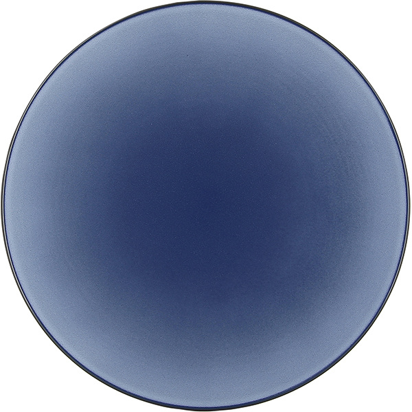Тарелка мелкая «Экинокс»; фарфор; D=26, H=3см; синий