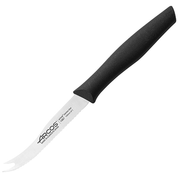 Нож для сыра «Нова»; сталь нержавеющая, полипропилен; L=10.5см; черный