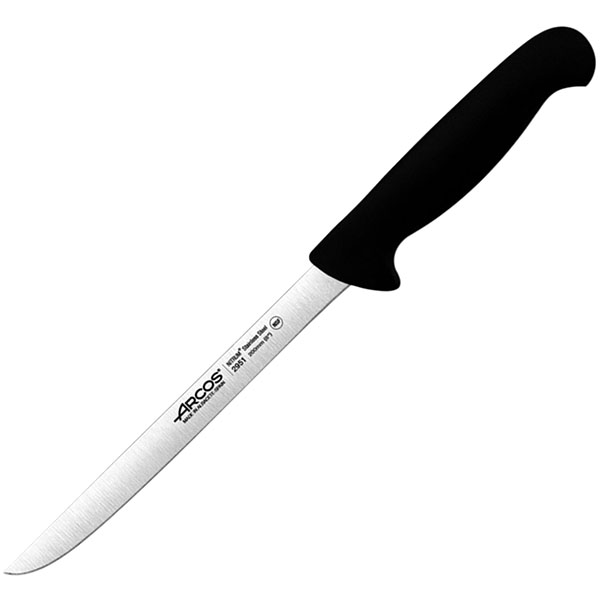 Нож для филе «2900»; сталь нержавеющая, полипропилен; L=20см; черный