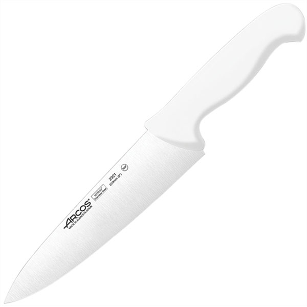 Нож поварской «2900»; сталь нержавеющая,полипропилен; L=20см; белый