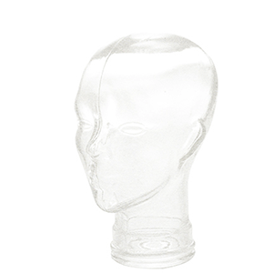 Декор для стола «Голова»; стекло; H=29см; белый