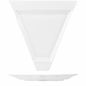 Тарелка треугольная «Максим»; материал: фарфор; длина=25, ширина=26 см.; белый