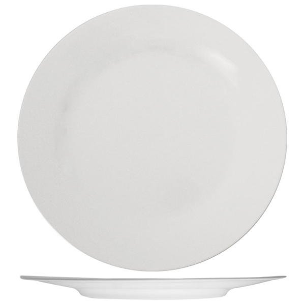 Тарелка мелкая «Кунстверк»; материал: фарфор; диаметр=25.5 см.; белый