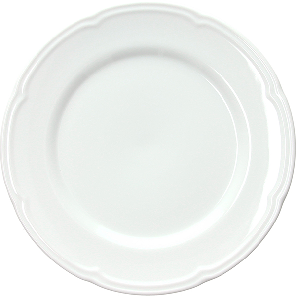 Тарелка мелкая «Увертюра»; материал: фарфор; диаметр=27 см.; белый