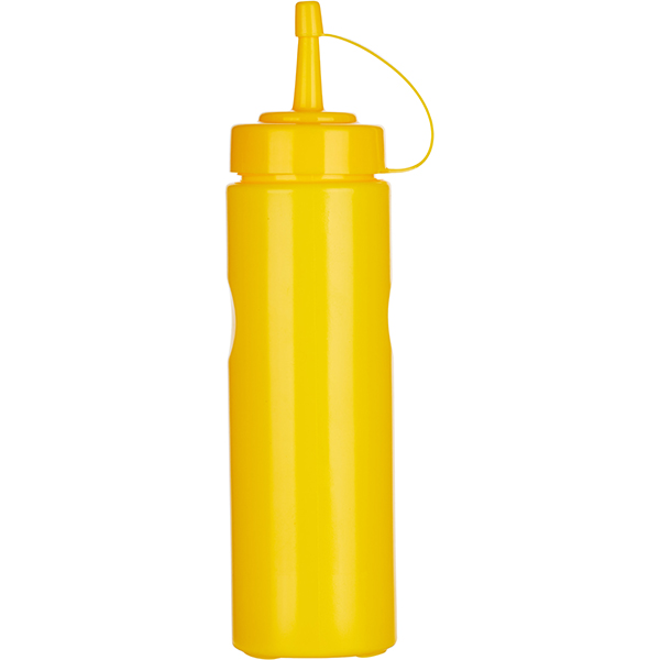 Емкость для соусов; пластик; 700 мл; диаметр=6.5, высота=38, длина=52, ширина=46 см.; желтый