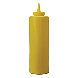 Емкость для соусов; пластик; 350 мл; диаметр=55, высота=205 мм; желтый 