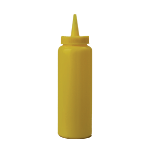 Емкость для соусов; пластик; 230 мл; диаметр=50, высота=175 мм; желтый 