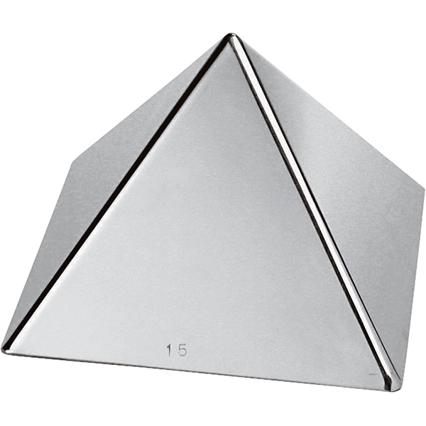 Форма кондитерская «Пирамида»; сталь нержавеющая; высота=14.5, длина=17, ширина=17 см.; металлический