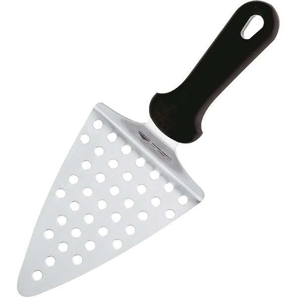 Лопатка кухонная перфорированная; сталь нержавеющая; длина=31, ширина=12 см.; металлический, цвет: черный