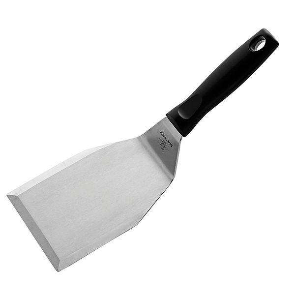 Лопатка для гамбургеров; сталь, пластик; длина=30/15, ширина=11 см.; металлический, цвет: черный