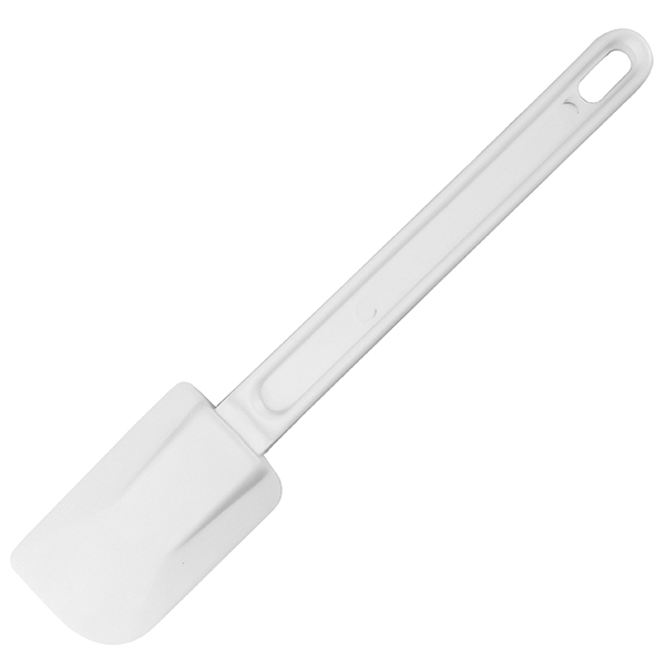 Лопатка кухонная «Проотель»; пластик,резина; длина=25/8, ширина=10 см.; белый