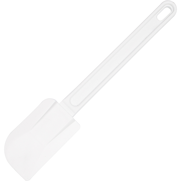 Лопатка кухонная «Экзогласс»; материал: силикон,пластик; длина=46/18, ширина=7 см.; белый