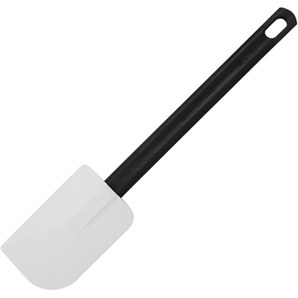 Лопатка кухонная «Эльвео»; пластик; длина=25, ширина=5.5 см.; цвет: черный, белый
