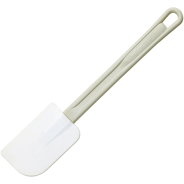 Лопатка кухонная; пластик,нейлон; длина=35/11, ширина=7 см.; серый, белый