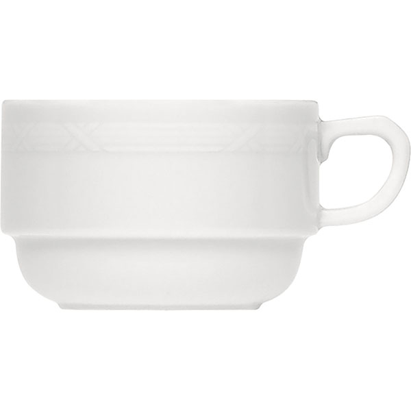 Чашка чайная «Штутгарт»; материал: фарфор; 180 мл; белый