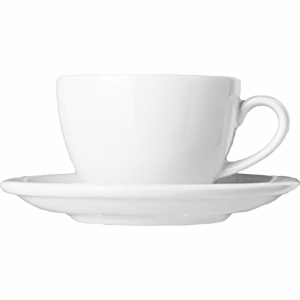 Чашка чайная «Алберго»; материал: фарфор; 180 мл; диаметр=9, высота=7, длина=12 см.; белый