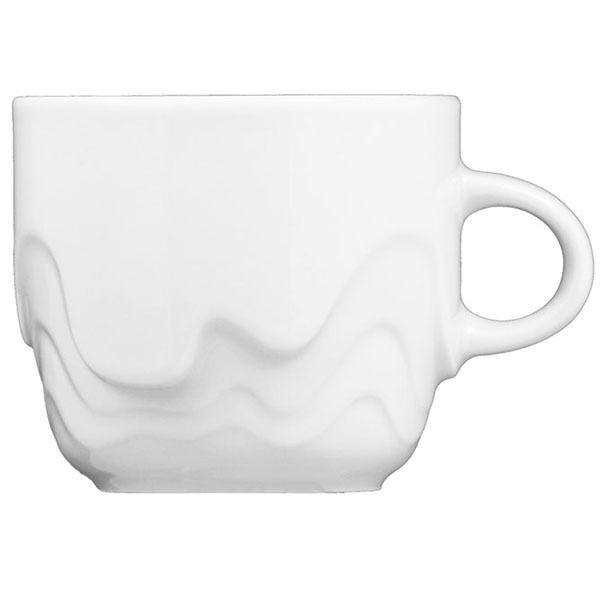 Чашка чайная «Мелодия»; материал: фарфор; 190 мл; диаметр=7.5, высота=6.5, ширина=10 см.; белый