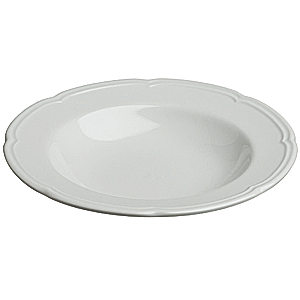 Тарелка глубокая «Увертюра»; материал: фарфор; 330 мл; диаметр=24, высота=4 см.; белый
