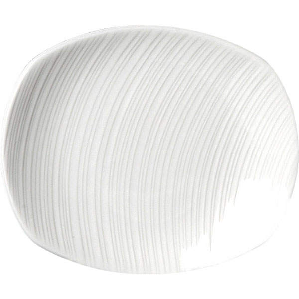 Тарелка мелкая «Спайро»; материал: фарфор; длина=15.3, ширина=12.8 см.; белый
