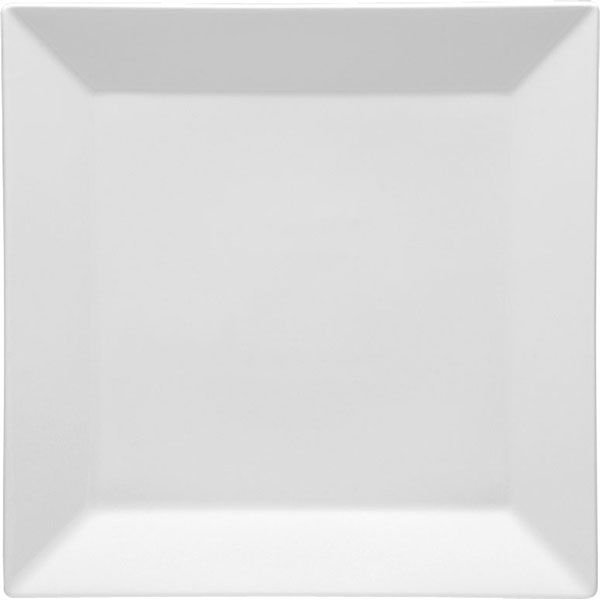 Тарелка квадратная «Классик»; материал: фарфор; высота=2, длина=21.5, ширина=21.5 см.; белый