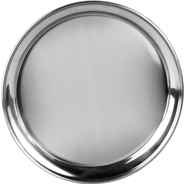 Поднос «Проотель»; сталь нержавеющая; диаметр=360, высота=25 мм; металлический