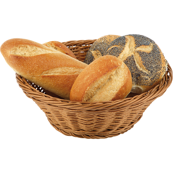 Корзина плетеная для хлеба; ротанг; диаметр=25.5/16, высота=8.5 см.; коричневый