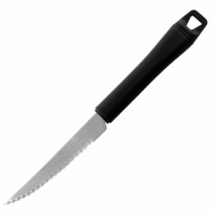 Нож для стейка/овощей; сталь; длина=215/90, ширина=17 мм; цвет: черный