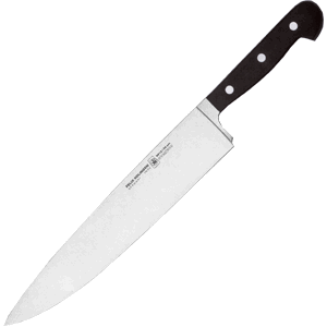 Нож поварской «Глория Люкс»; сталь; длина=395/260, ширина=45 мм; цвет: черный,металлический