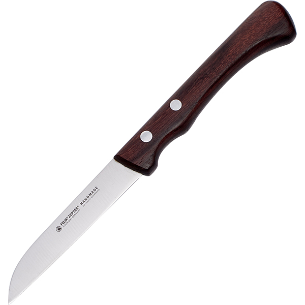Нож для чистки овощей «Кузинье»; сталь, пластик; длина=18/8, ширина=15 мм; металлический,цвет: черный