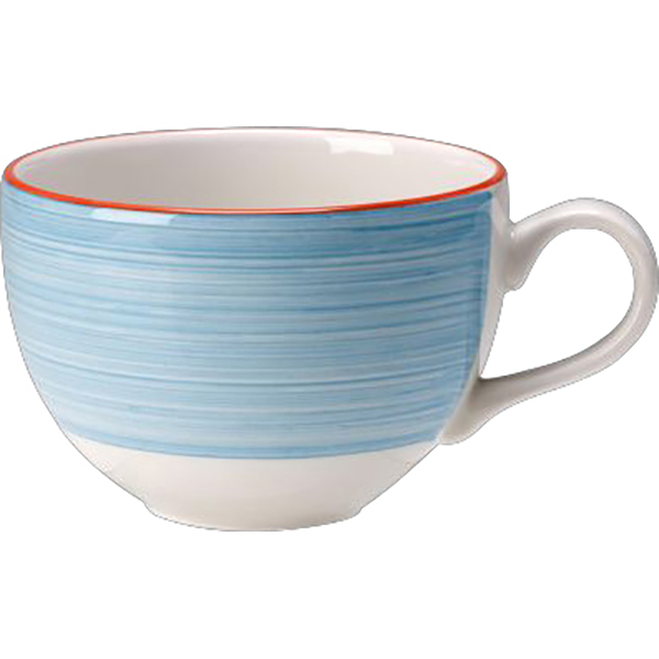 Чашка чайная «Рио Блю»; материал: фарфор; 340 мл; белый, синий