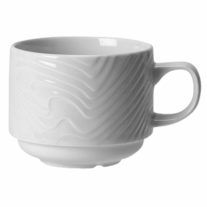 Чашка чайная «Оптик»; материал: фарфор; 170 мл; диаметр=7, высота=5.5, длина=11 см.; белый