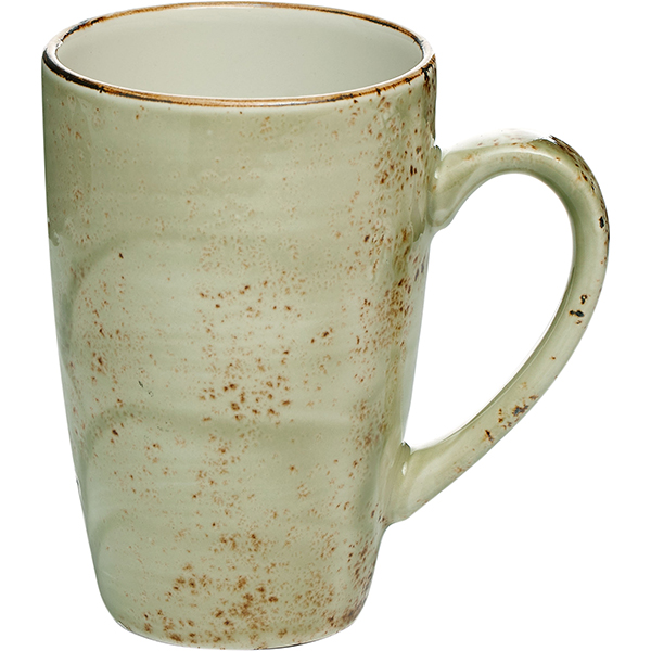 Чашка чайная «Крафт»; материал: фарфор; 350 мл; диаметр=8, высота=12.5, длина=13 см.; зеленый