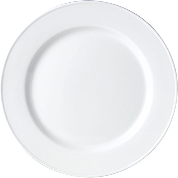 Тарелка мелкая «Симплисити вайт-Сли млайн»; материал: фарфор; диаметр=17.5 см.; белый