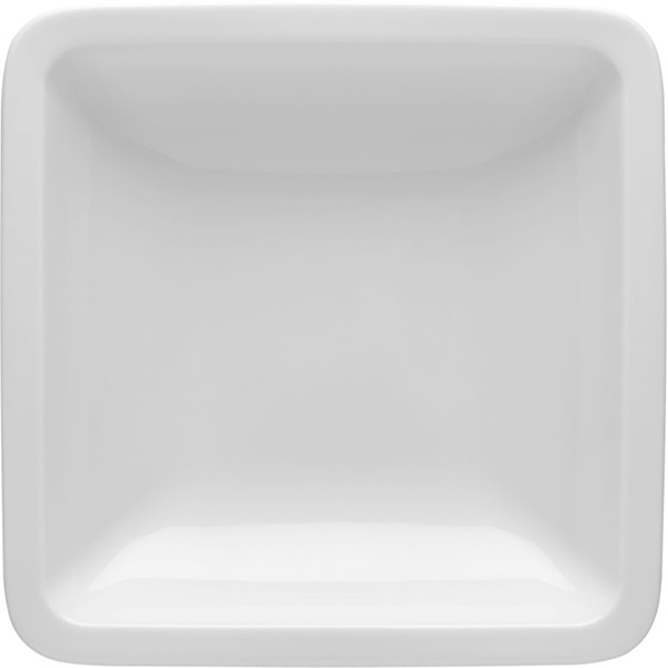 Тарелка глубокая квадратная «Лайк»; материал: фарфор; длина=19.5, ширина=19.5 см.; белый