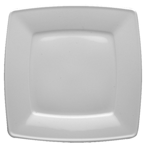 Тарелка квадратная «Виктория»; материал: фарфор; высота=2.2, длина=19, ширина=19 см.; белый