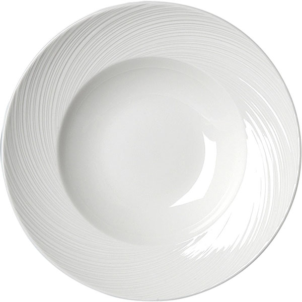 Тарелка глубокая «Спайро»; материал: фарфор; 370 мл; диаметр=27, высота=5 см.; белый