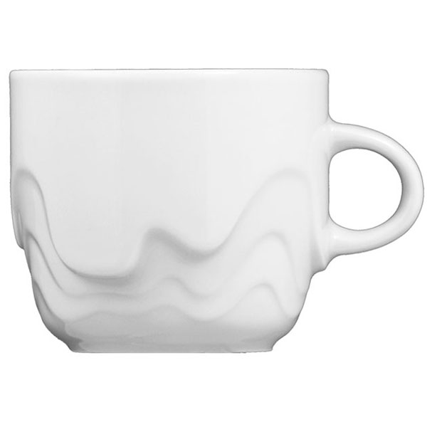 Чашка кофейная «Мелодия»; материал: фарфор; 170 мл; диаметр=7.1, высота=6.3, ширина=9.9 см.; белый