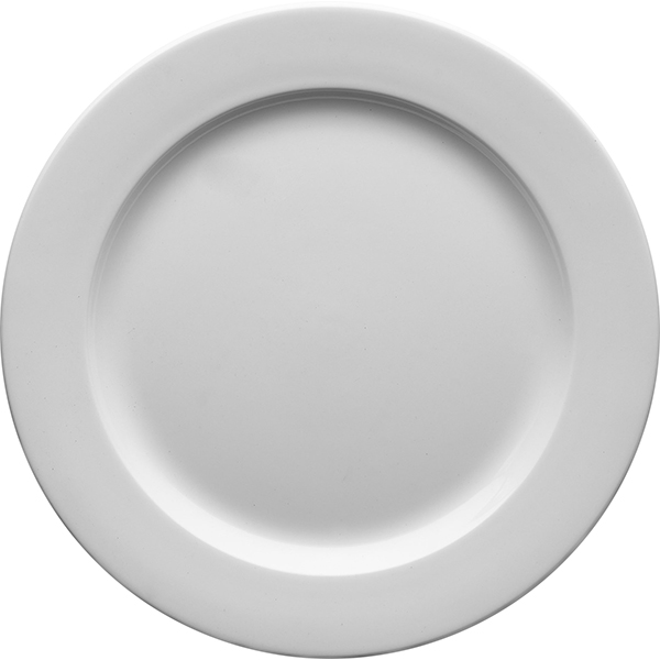 Тарелка «Монако Вайт»; материал: фарфор; диаметр=27 см.; белый
