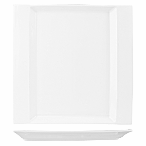 Тарелка квадратная «Максим»; материал: фарфор; высота=2.5, длина=27, ширина=27 см.; белый